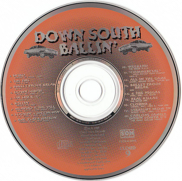 Down South Ballin' by Various (CD 1997 Cloud 9 Records) in Memphis 